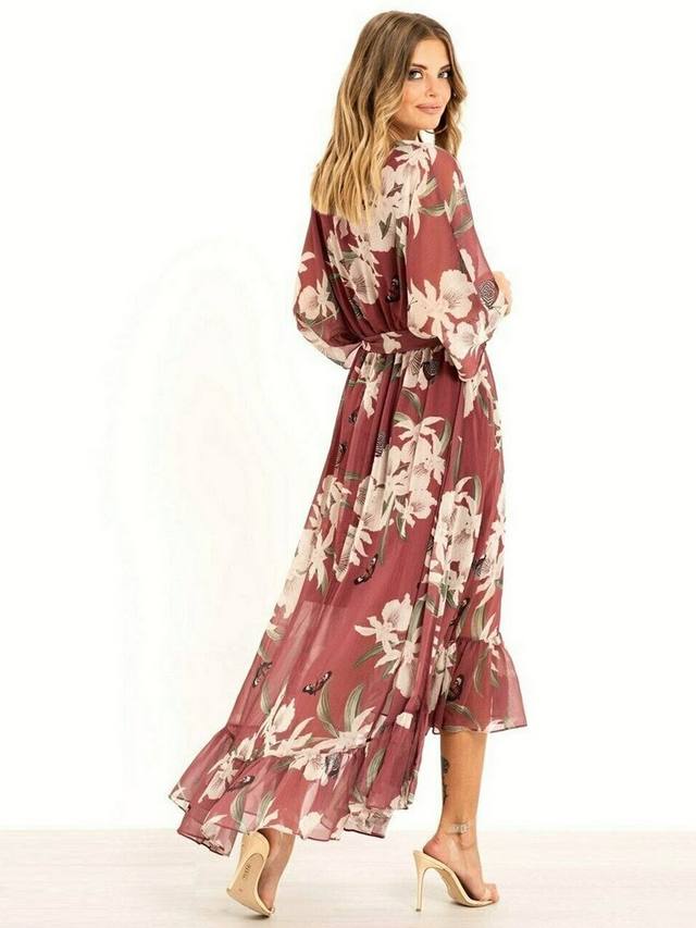 YASMINE™ - Elegant Kimono Midiklänning