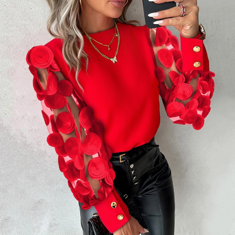 ELISE™ – Glamorös topp med meshärmar