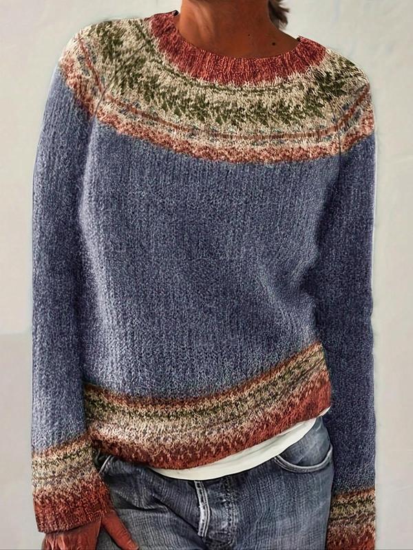 SKYLAR™ - Chic Etnisk Stickad Tröja