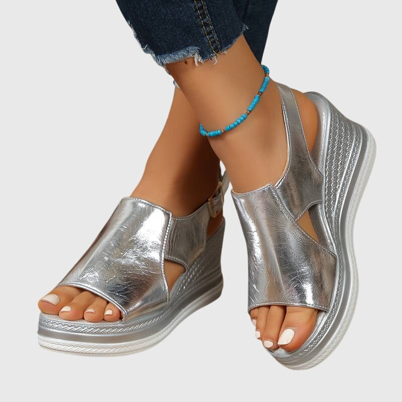 Veronica | Ortopediska Sandaler (Silver)