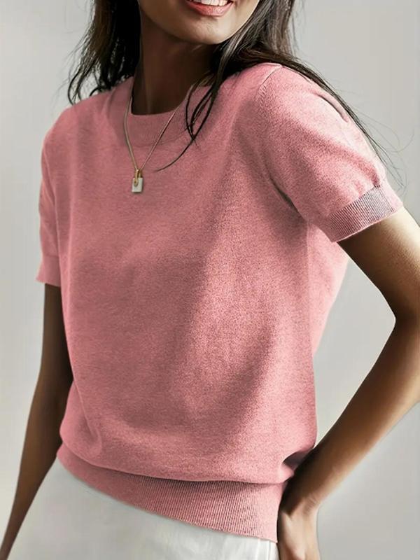 CIELA™ – Lätt Kortärmad Pullover med Rundringning