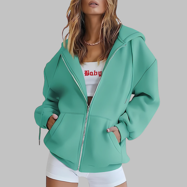 LILMA™ – Klassisk dragkedjejacka med luva i oversize