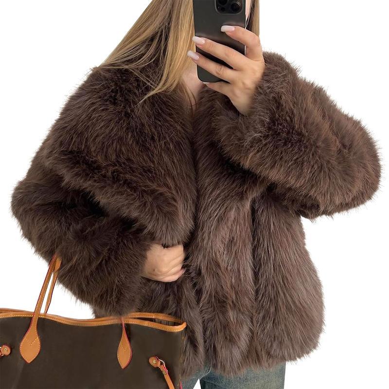LAURENCE™ – Snygg croppad fuskpälskappa för höst- och vinteroutfits
