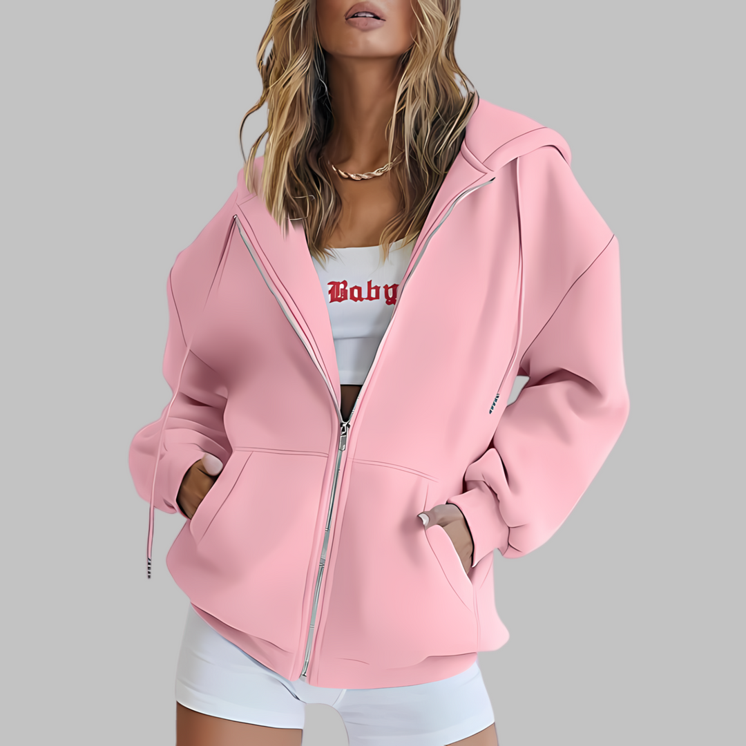 LILMA™ – Klassisk dragkedjejacka med luva i oversize
