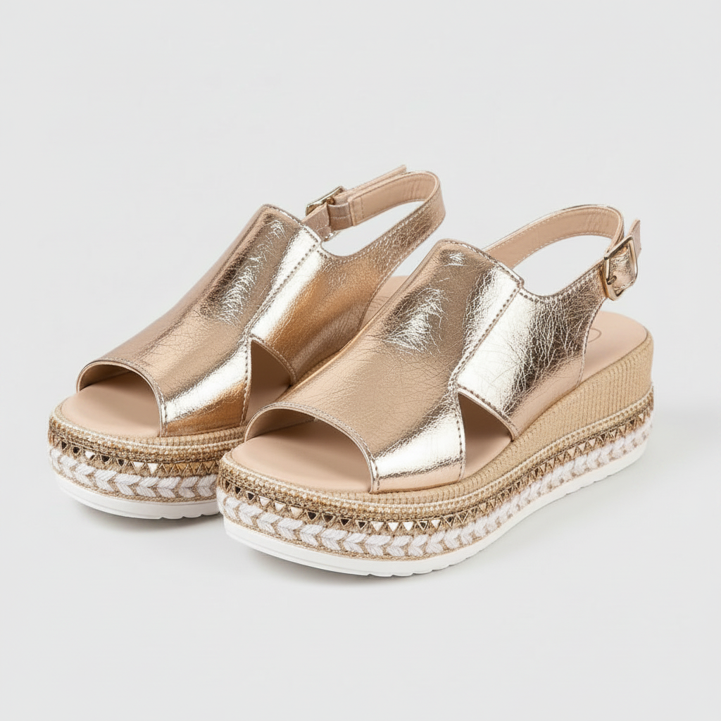 Veronica | Ortopediska Sandaler (Guld)