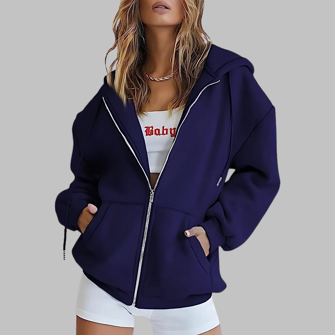 LILMA™ – Klassisk dragkedjejacka med luva i oversize