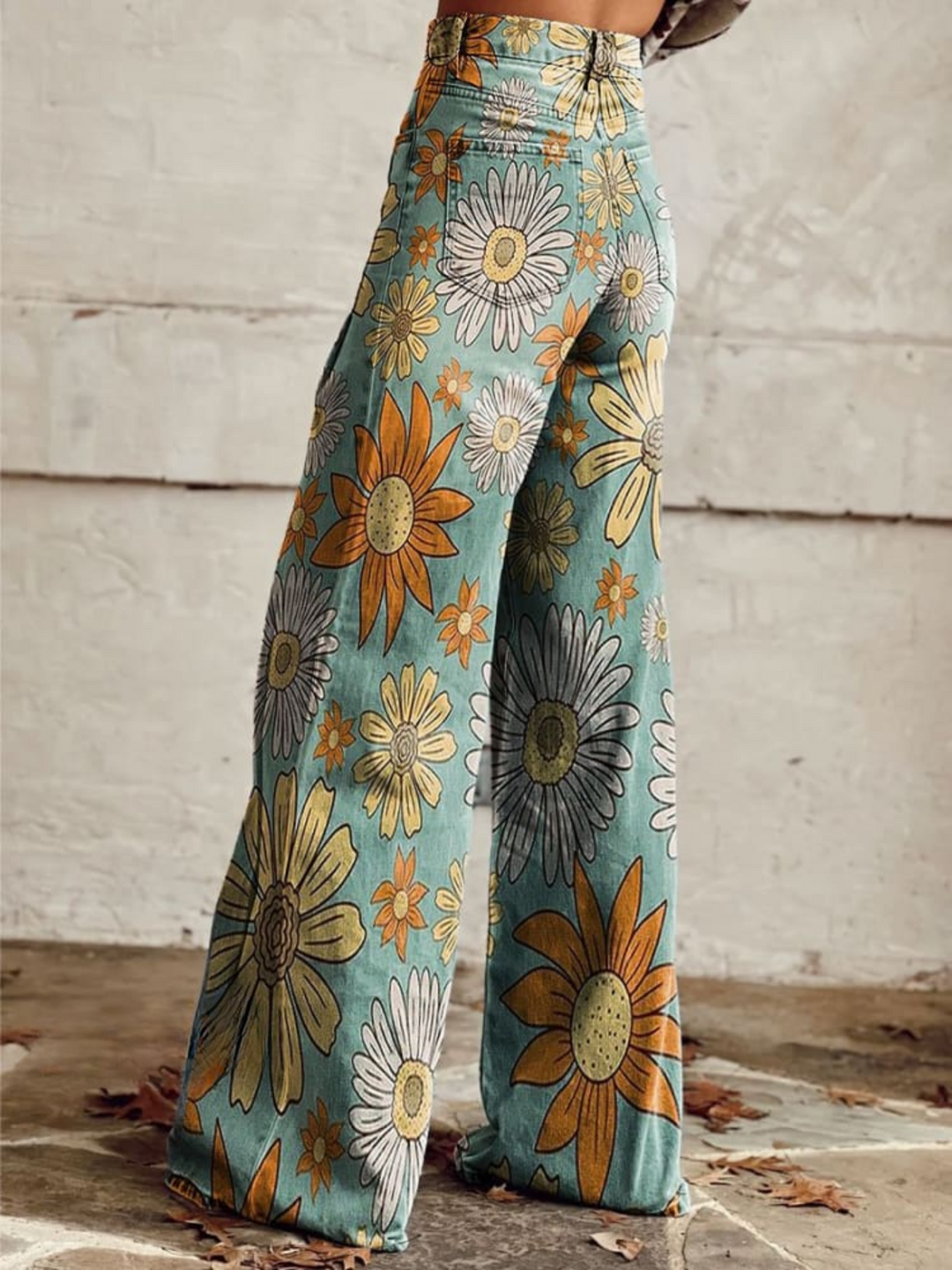 DAISY™ - Vintage Blommiga Vida Byxor