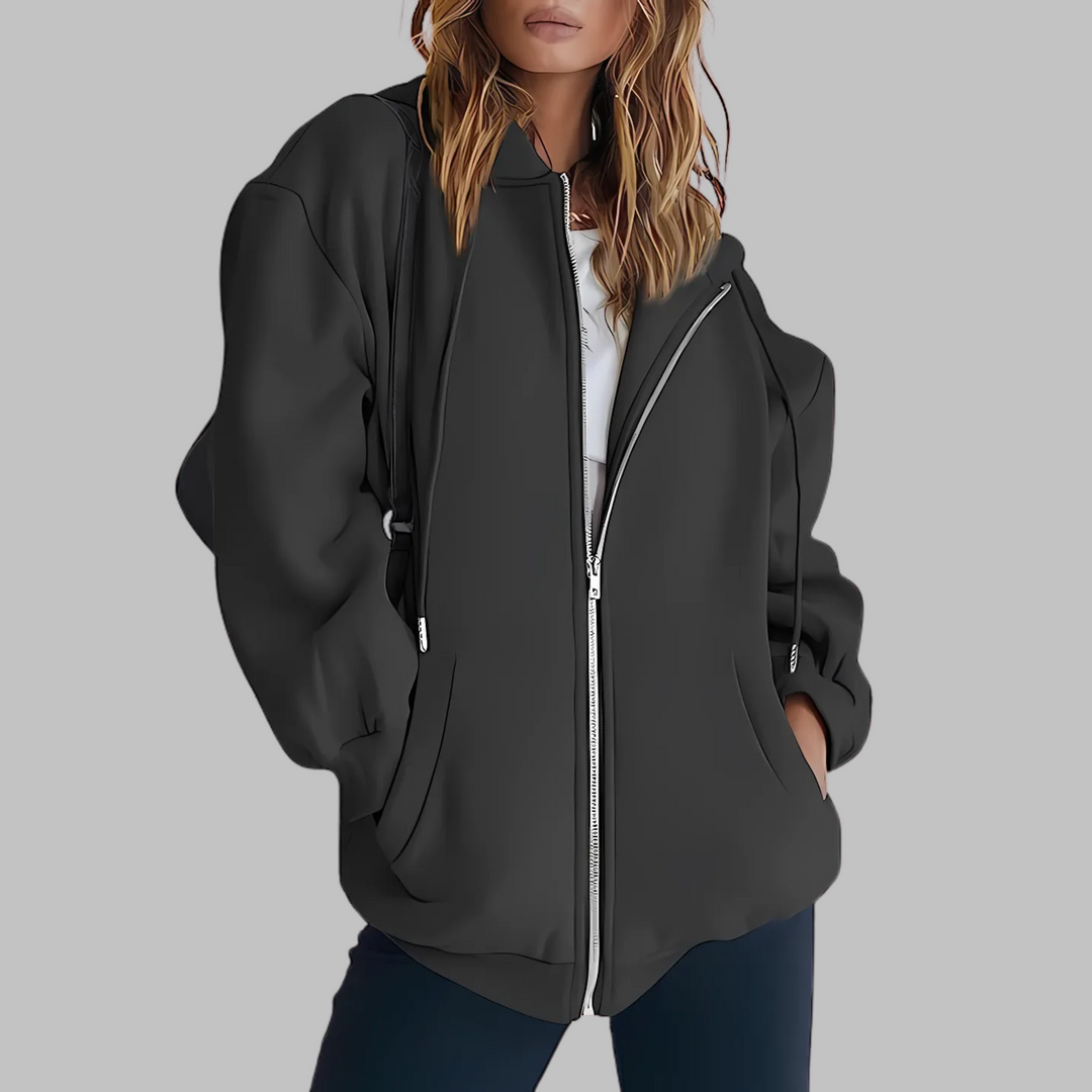 LILMA™ – Klassisk dragkedjejacka med luva i oversize