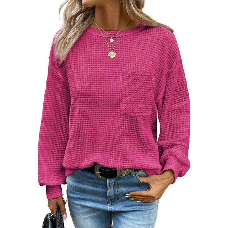 LIORA™ – Skön oversize blus med långa ärmar och rund hals