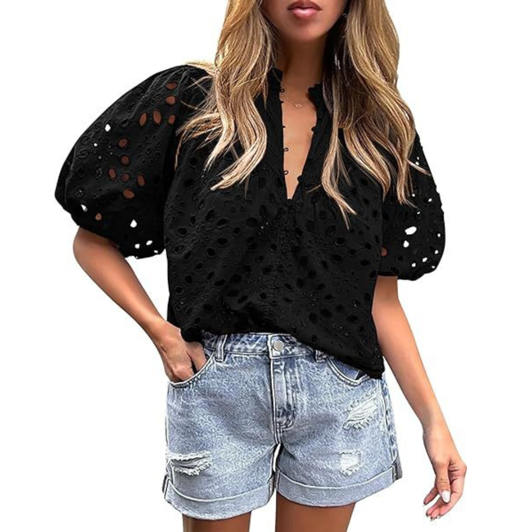 MAYUMI™ – Elegant Snygg Puffärmad Långärmad Topp