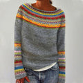 CELINE™ - Flerfärgad Fair Isle Tröja