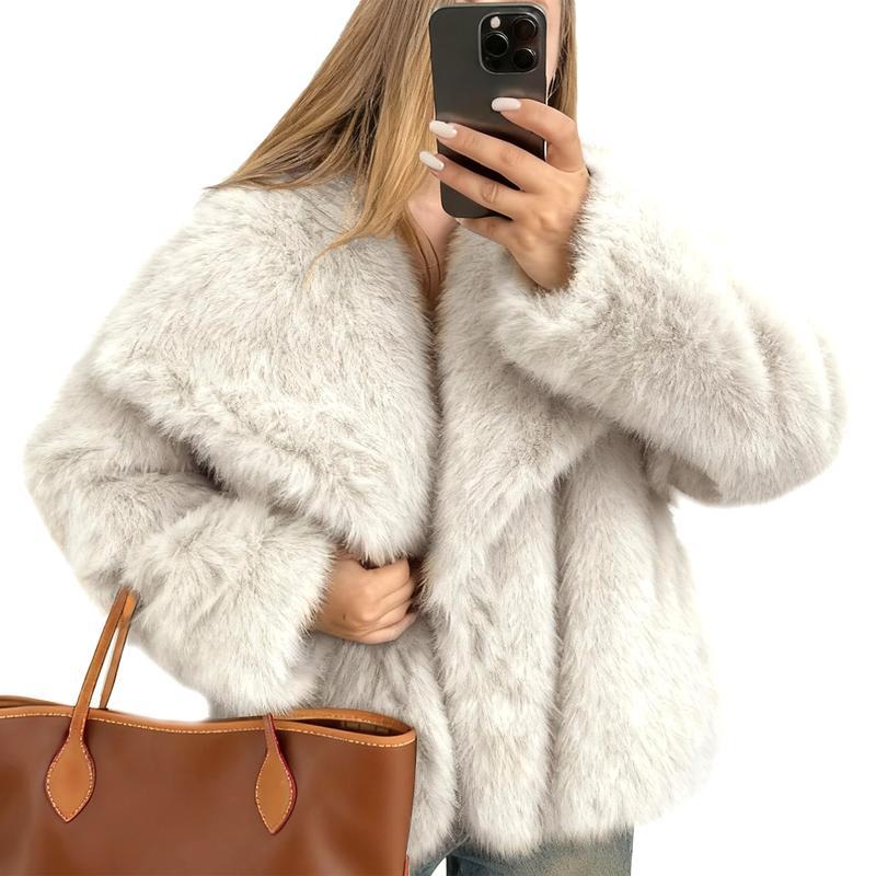 LAURENCE™ – Snygg croppad fuskpälskappa för höst- och vinteroutfits