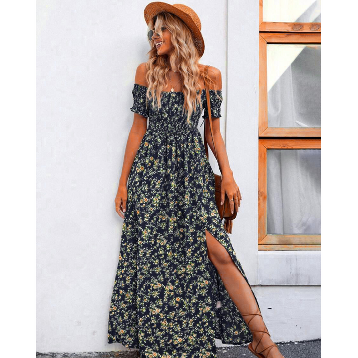 PHOEBE™ - Glamorös Axelfri Vintageklänning