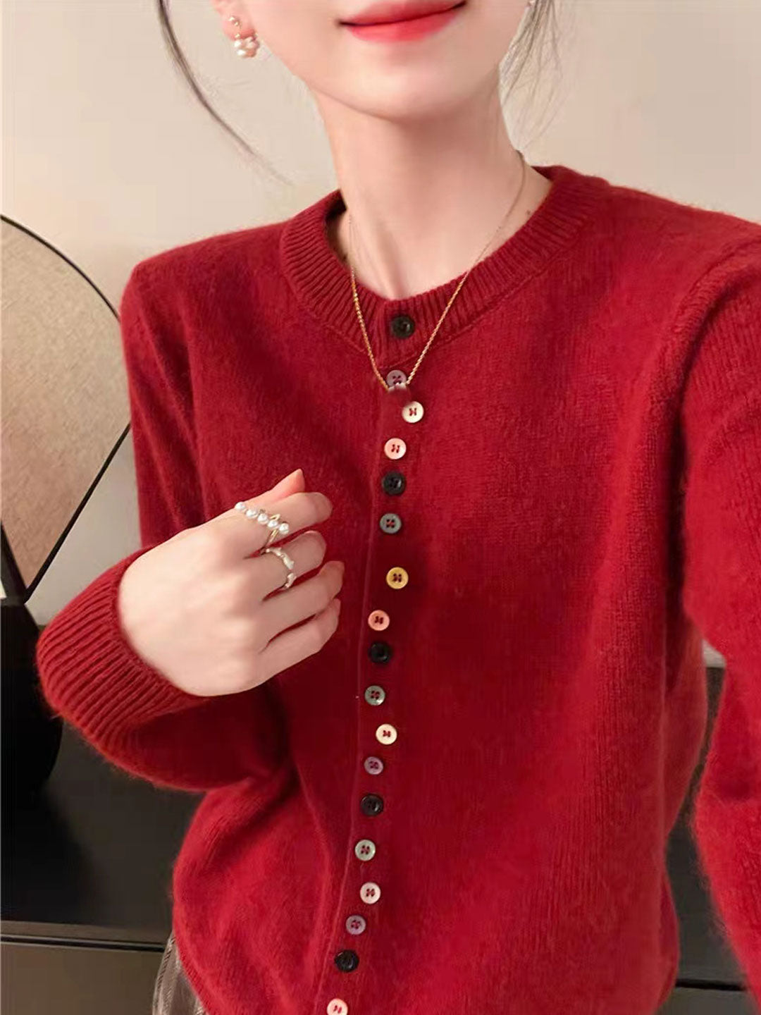AALIYAH™ | Elegant Knäppbar Stickad Kofta