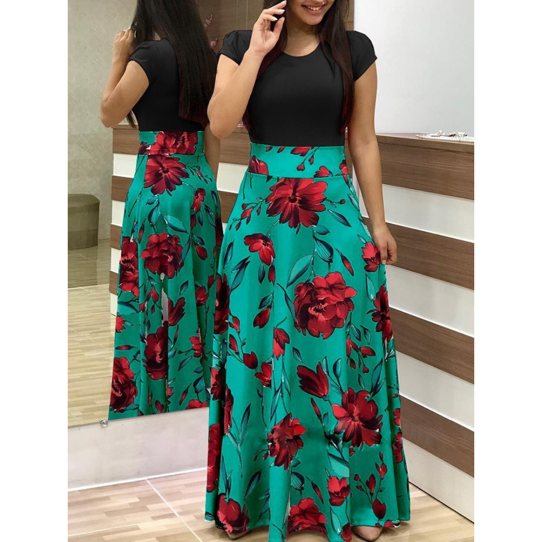 EVALISE™ – Elegant Blommig Bodycon Maxiklänning