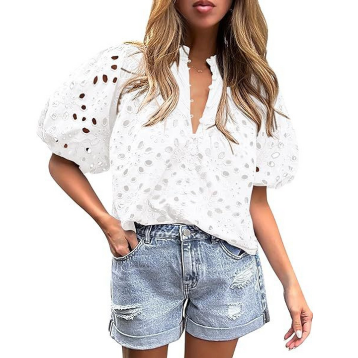 MAYUMI™ – Elegant Snygg Puffärmad Långärmad Topp