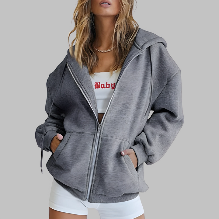 LILMA™ – Klassisk dragkedjejacka med luva i oversize