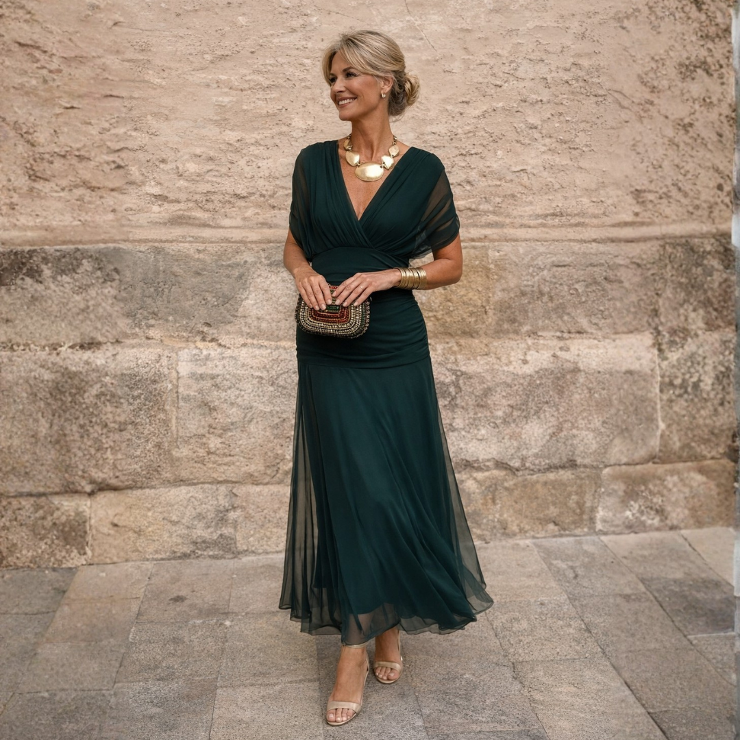 ROSSANA – Elegant Axelfri Maxiklänning