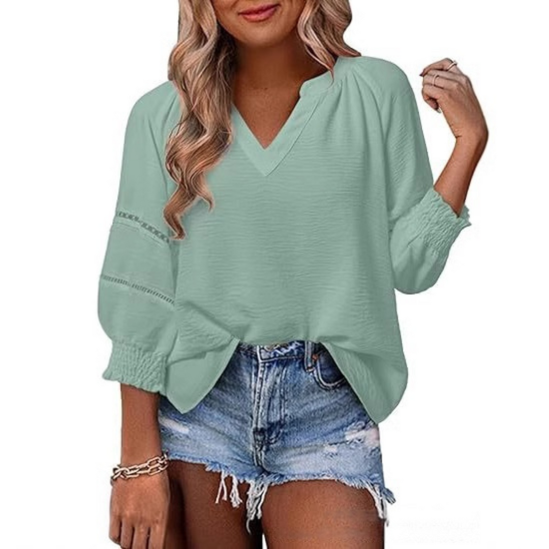 GIANNA™ - Avslappnad Elegant Lyktärmad Sommarblus