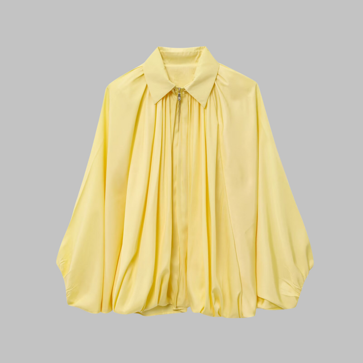 CHARLIZE™ – Vintage oversize bomberjacka med puffiga fladdermusärmar