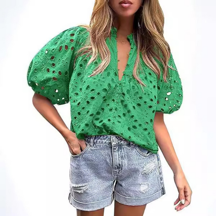 MAYUMI™ – Elegant Snygg Puffärmad Långärmad Topp