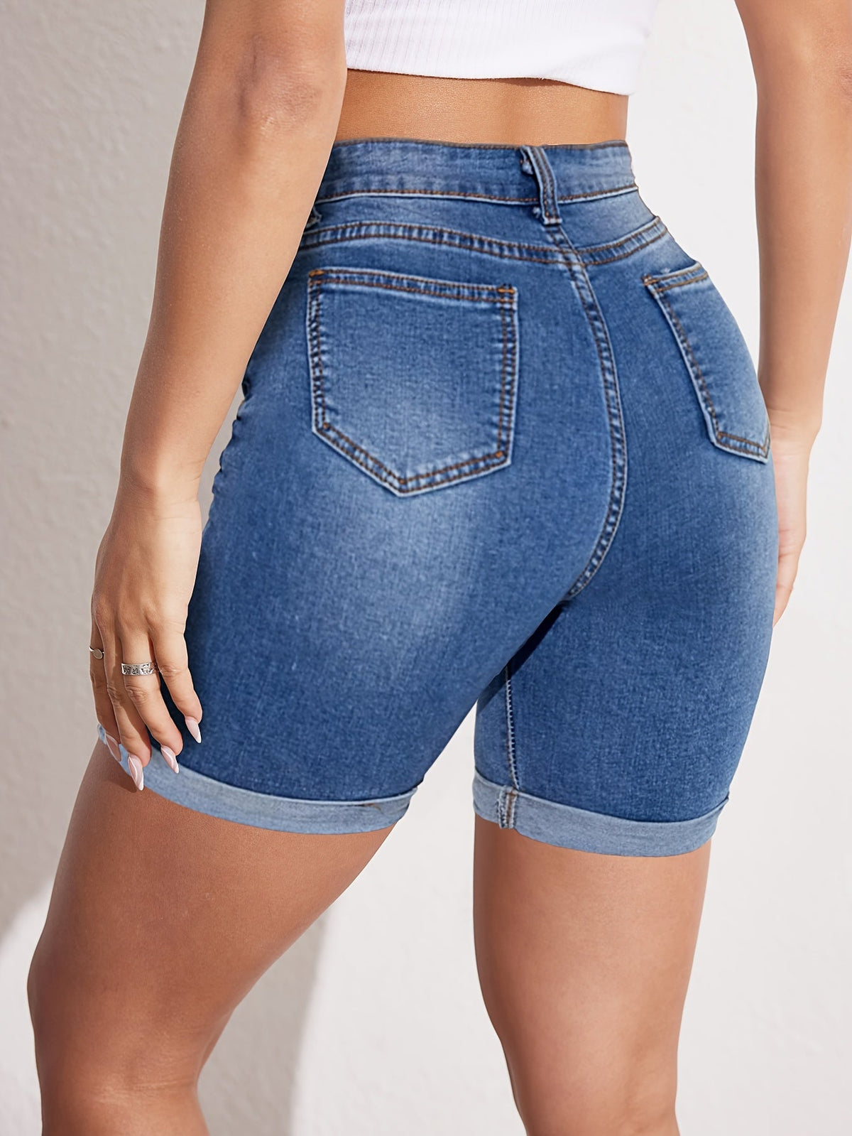 RAPHAELLE™ - Stretch-Fit Bermuda Jeansshorts