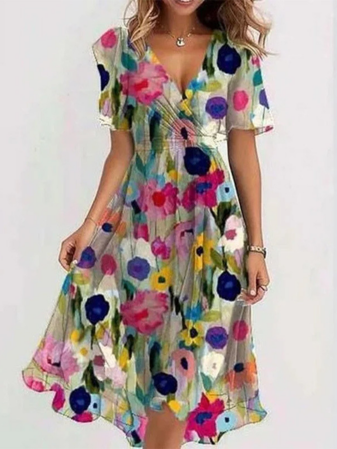 LAVINA™ – Livfull Boho Midiklänning