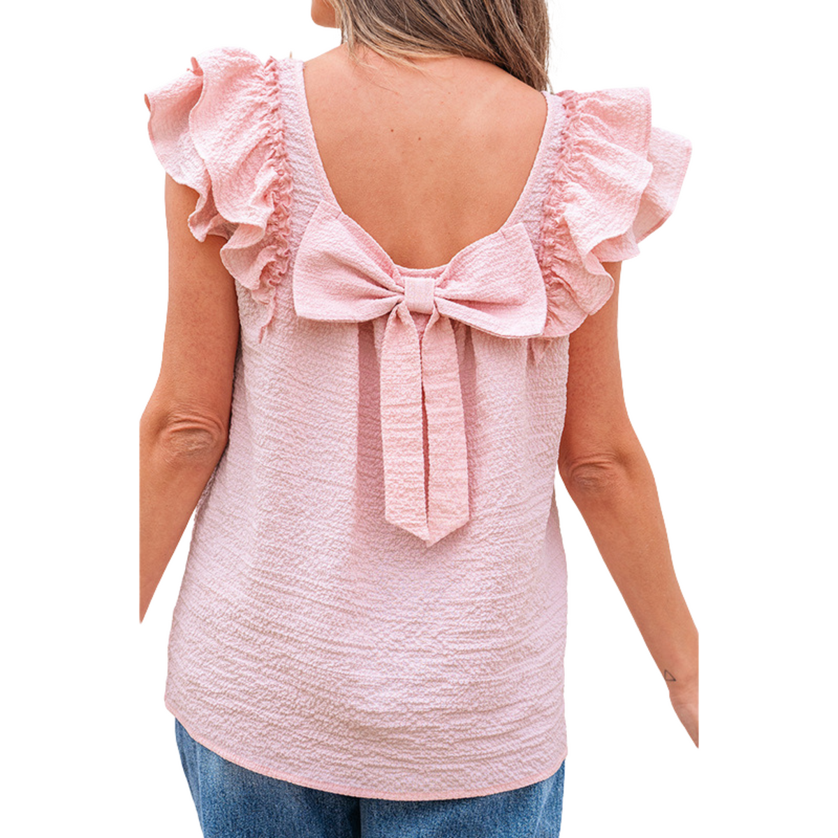 ZHAVIA™ - Elegant Volang Sommar Mjukärmad Topp