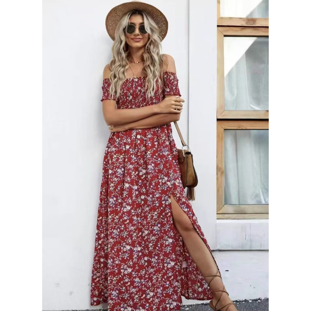 PHOEBE™ - Glamorös Axelfri Vintageklänning