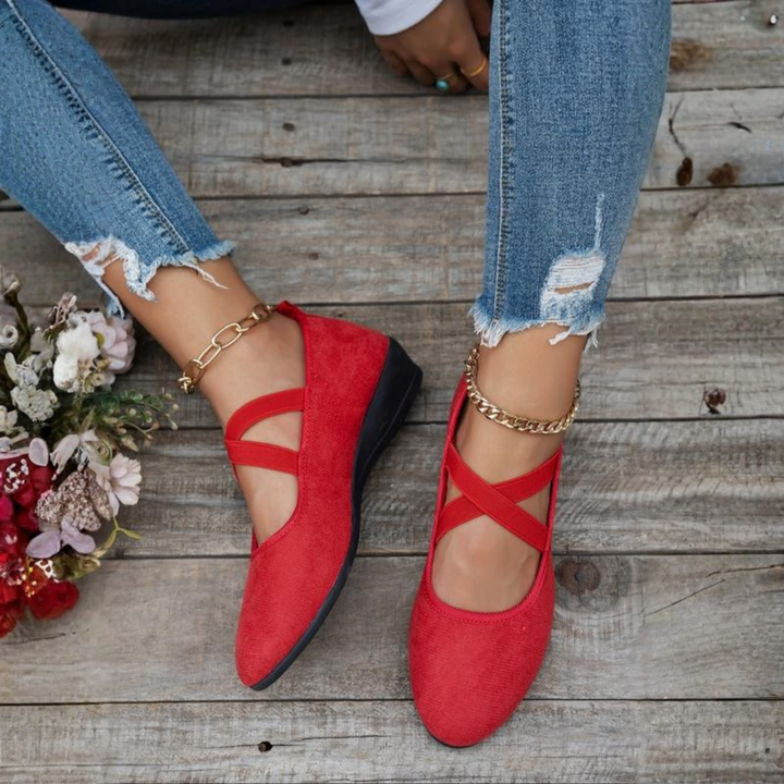 ANGEL™ - Mysiga Slutna Kilskor att Kliva I