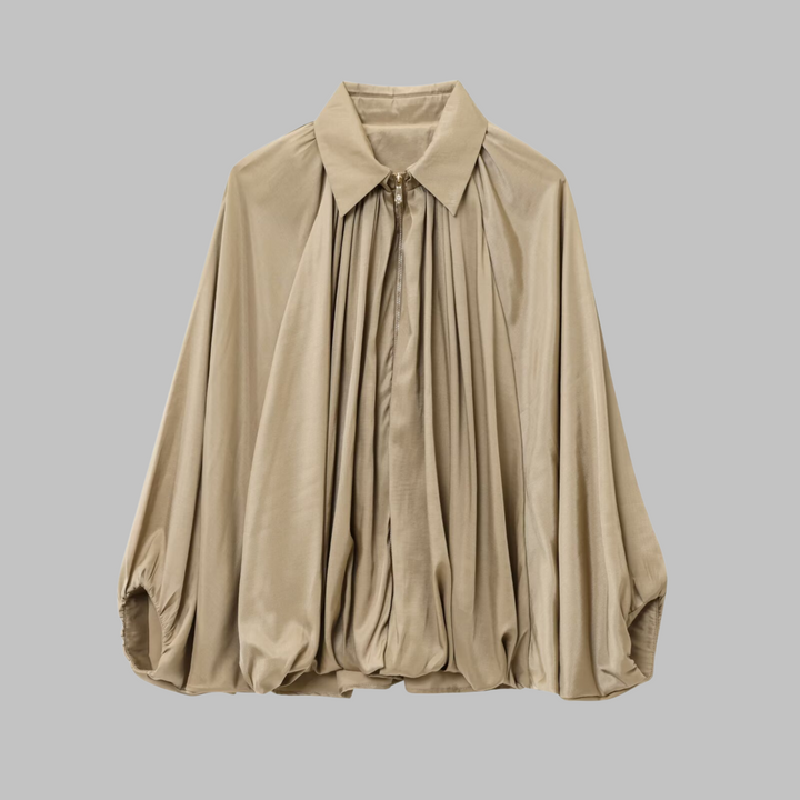 CHARLIZE™ – Vintage oversize bomberjacka med puffiga fladdermusärmar