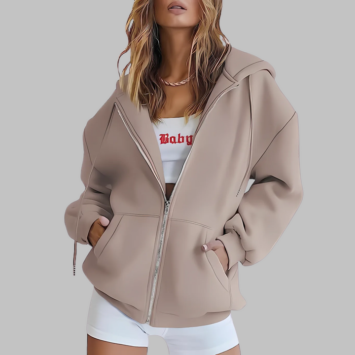 LILMA™ – Klassisk dragkedjejacka med luva i oversize