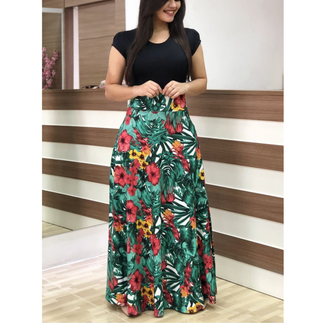 EVALISE™ – Elegant Blommig Bodycon Maxiklänning