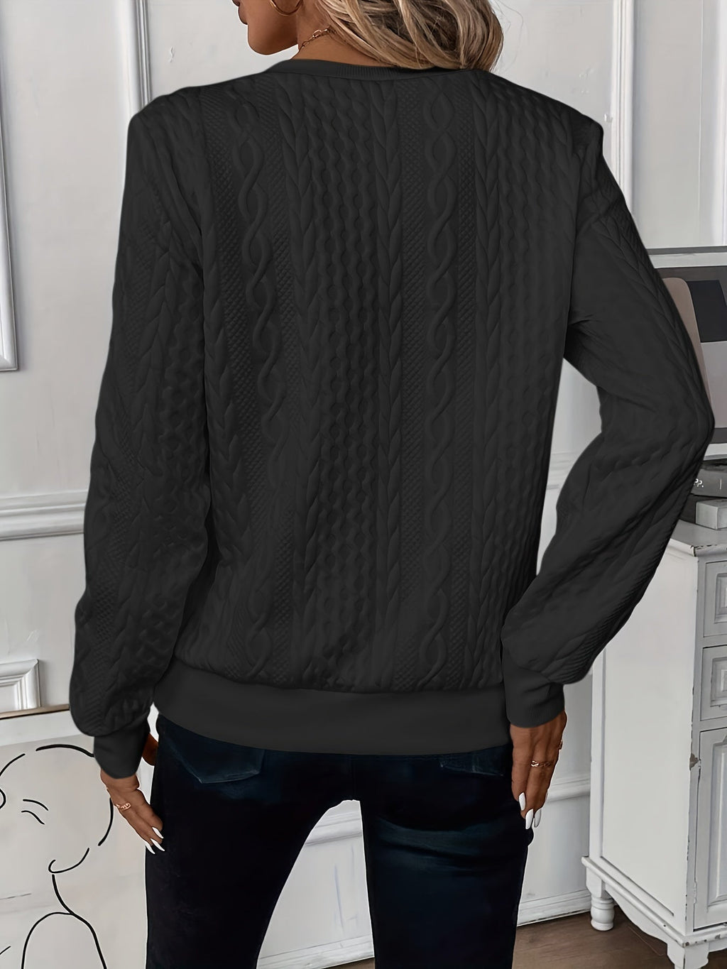 EMMA™ |  Elegant Kvartsblixtlås-tröja