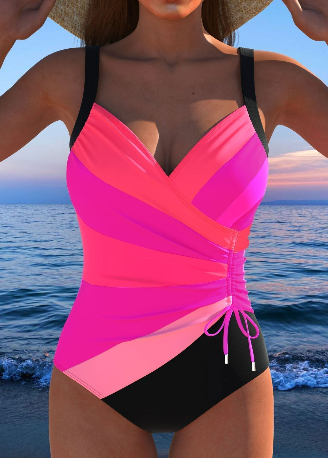 Éloria – Elegant swimsuit with colourful print