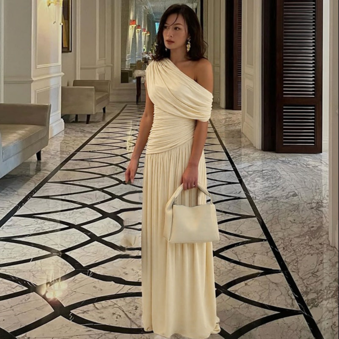 TALIA™ - Elegant En-Axlad Kvällsmaxiklänning