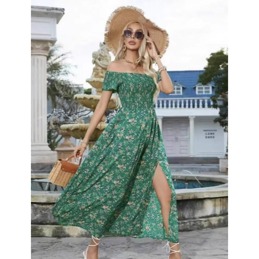 PHOEBE™ - Glamorös Axelfri Vintageklänning