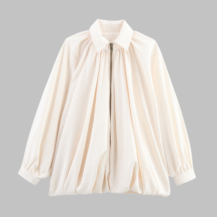 CHARLIZE™ – Vintage oversize bomberjacka med puffiga fladdermusärmar