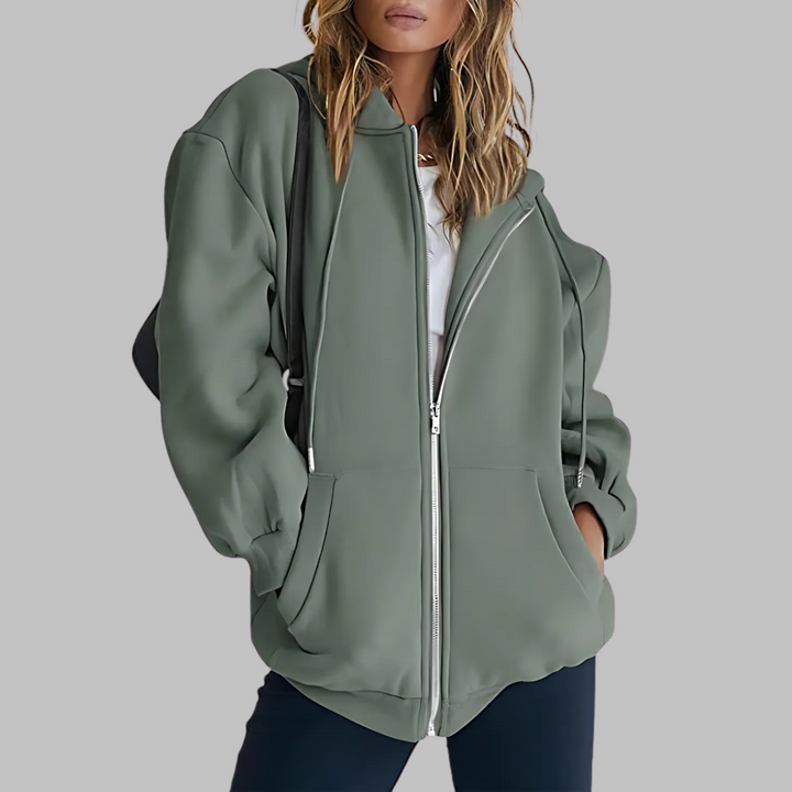 LILMA™ – Klassisk dragkedjejacka med luva i oversize