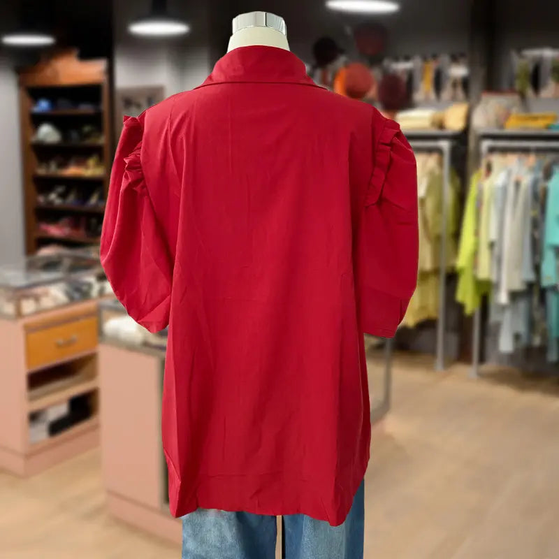 AMARIS™ - Sofistikerad Knäppt Vintageblus