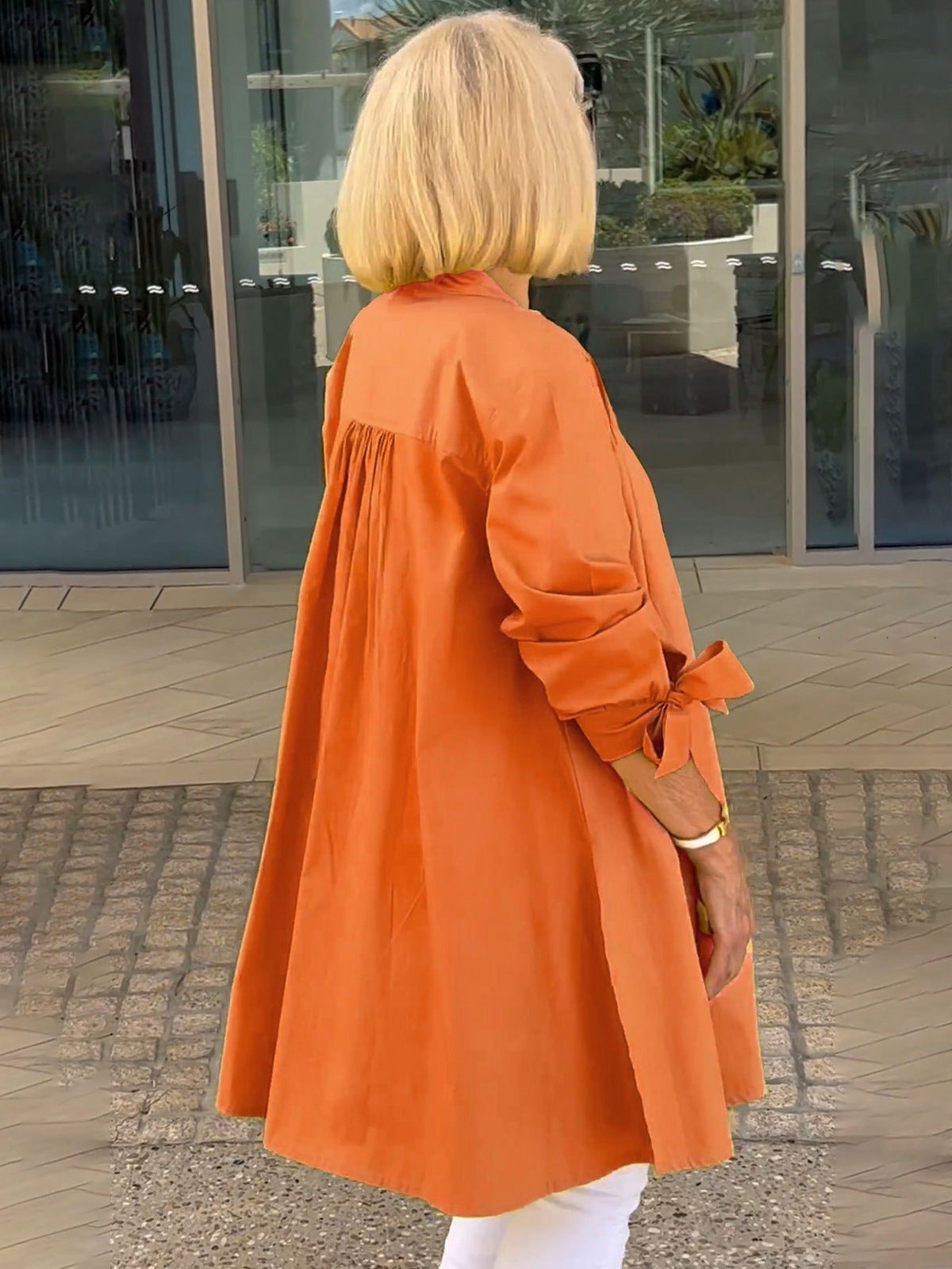 CÉLINA™ – Elegant lång skjortjacka