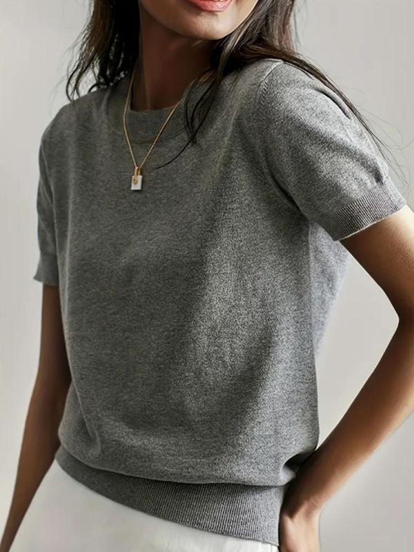 CIELA™ – Lätt Kortärmad Pullover med Rundringning