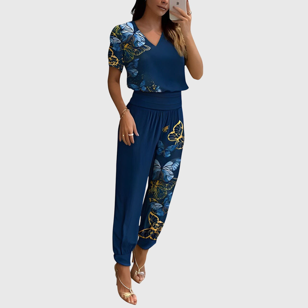 Jennifer™ | Snygg Blustopp och Byxor Set