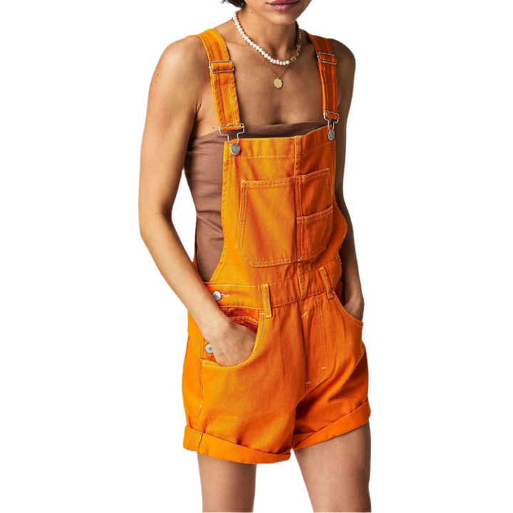 REMITA™ - Vintage Justerbara Jeanshängselshorts