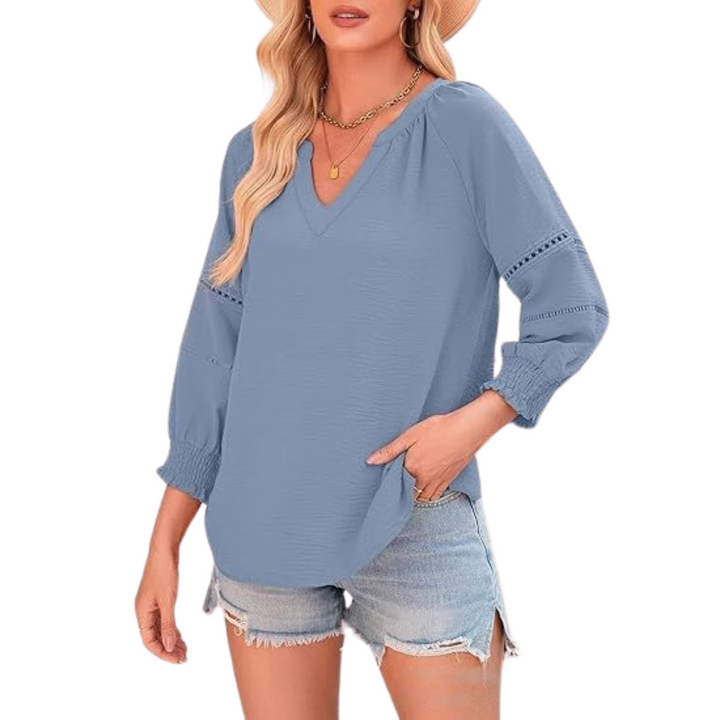 GIANNA™ - Avslappnad Elegant Lyktärmad Sommarblus