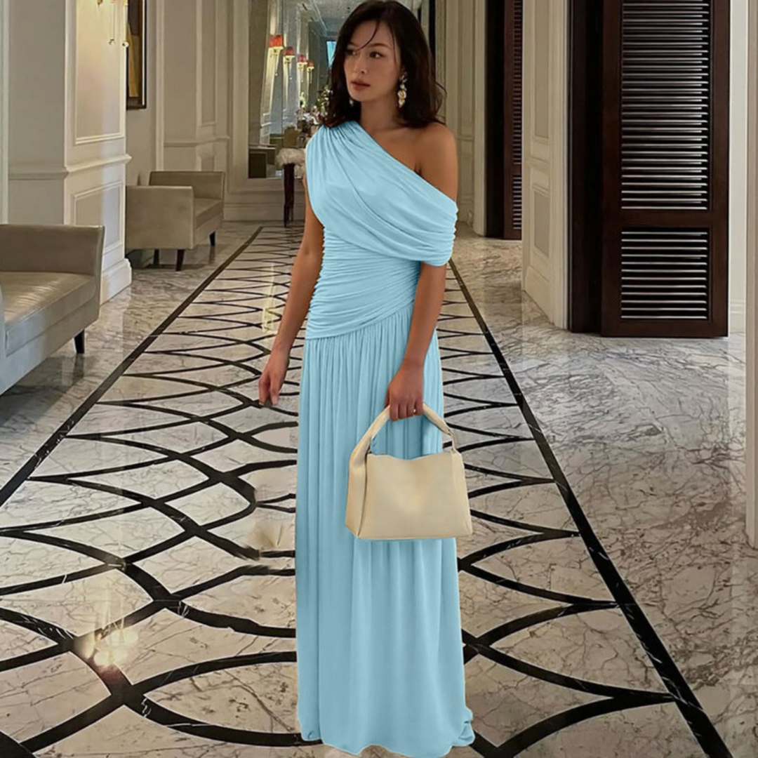 TALIA™ - Elegant En-Axlad Kvällsmaxiklänning