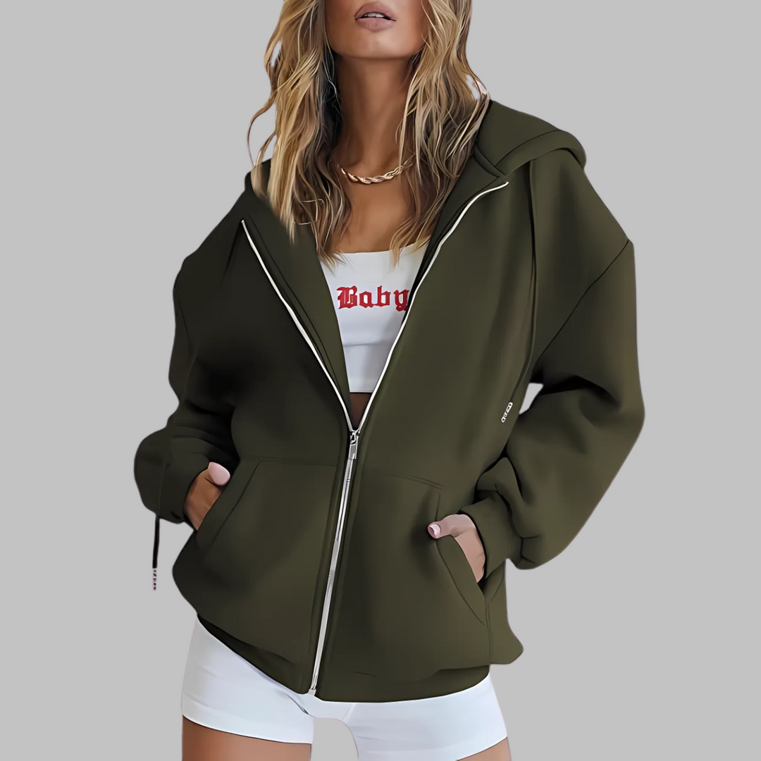 LILMA™ – Klassisk dragkedjejacka med luva i oversize