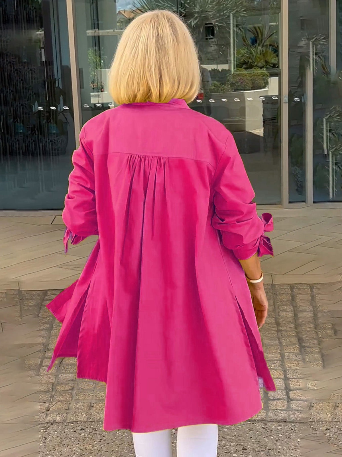 CÉLINA™ – Elegant lång skjortjacka
