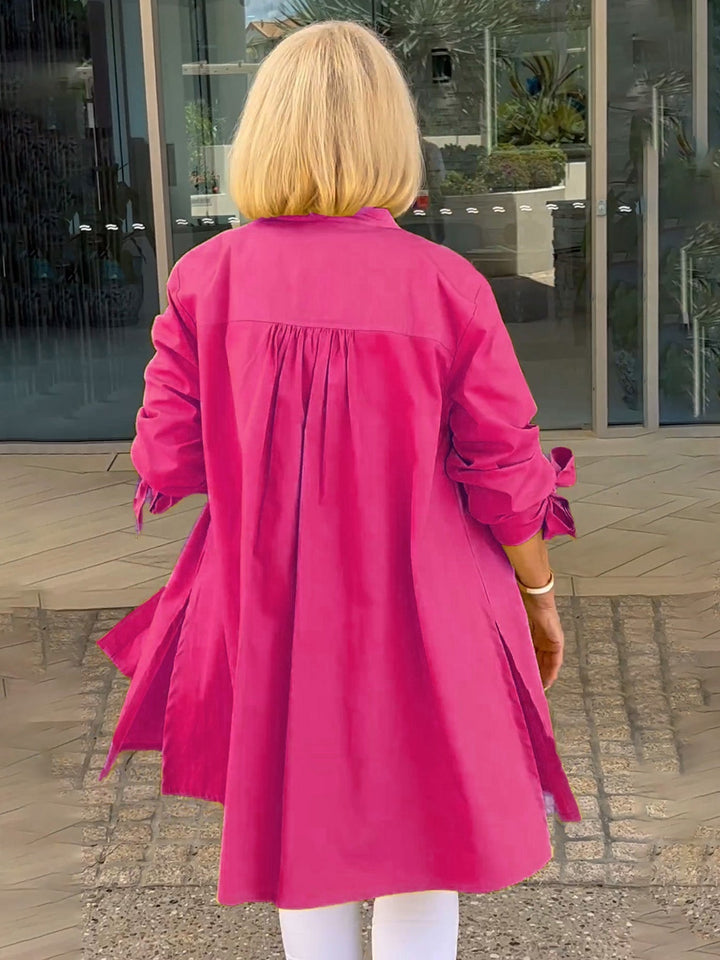 CÉLINA™ – Elegant lång skjortjacka