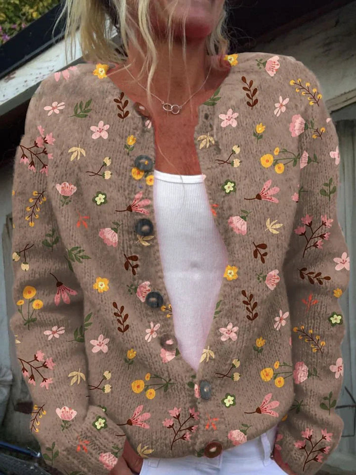 FLORA™ - Vintage Blommig Kofta